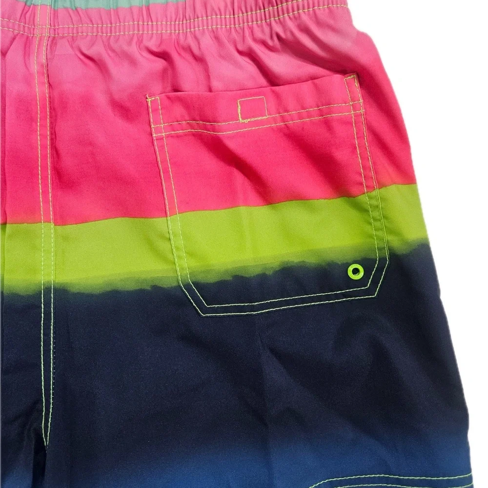 Speedo Swim Trunks Shorts Mens 2XL Multicolor Colorblock 4-Way Stretch UPF‎